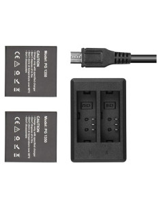 Baterías Recargables AKASO Brave 7 LE 2x1350mAh con Cargador USB