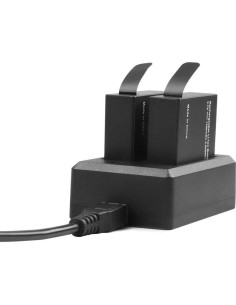 Baterías Recargables AKASO Brave 7 LE 2x1350mAh con Cargador USB 2