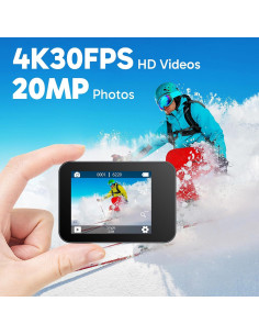 Cámara de Acción AKASO V50X 4K 30fps WiFi EIS Pantalla Táctil 2