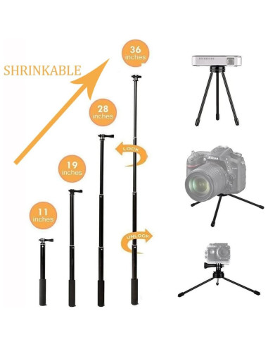 Bastón de Selfie Telescópico Impermeable VVHOOY 30-94 cm