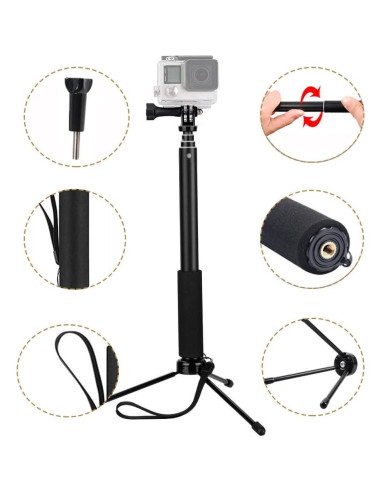 Bastón de Selfie Telescópico Impermeable VVHOOY 30-94 cm
