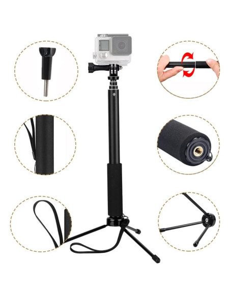 Bastón de Selfie Telescópico Impermeable VVHOOY 30-94 cm