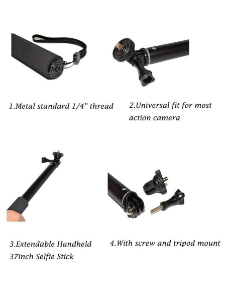 Bastón de Selfie Telescópico Impermeable VVHOOY 30-94 cm