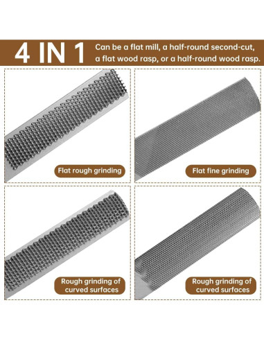 Lima 4 en 1 Pilarmuture de Acero al Carbono 20x2.2cm