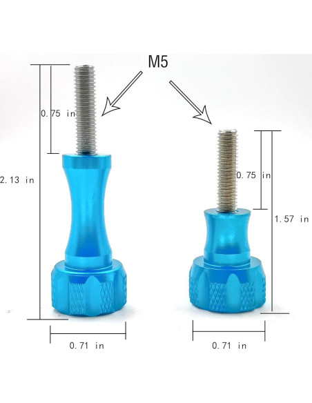 Juego de Tornillos de Pulgar KUDASN 3 Piezas para GoPro