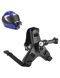Soporte de cámara para casco de motocicleta PULUZ - Negro