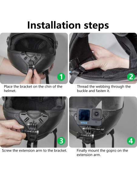 Correa de Montaje en Barbilla para Casco Haoyou - GoPro Hero 13-7 Correa de Montaje en Barbilla para Casco Haoyou - GoPro Hero 13-7