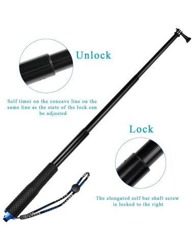 Palo Selfie Extensible VVHOOY 28-94cm Aluminio Compatible Cámaras