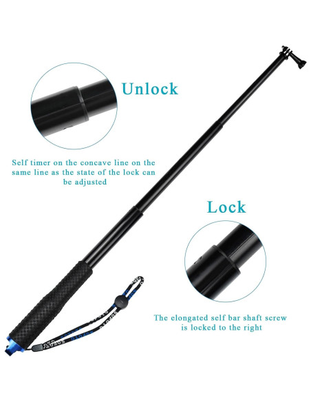 Palo Selfie Extensible VVHOOY 28-94cm Aluminio Compatible Cámaras