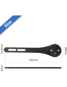 Soporte para Computadora de Ciclismo Wolfride de Fibra de Carbono 2