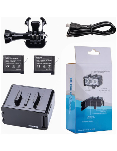 Luz Submarina Dimmable Suptig para GoPro Hero 13-4, 166g