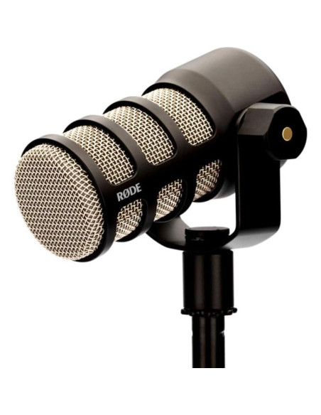 Micrófono Dinámico Rode PodMic para Podcasting + Soporte + Filtro Pop + Cable XLR 6.1m + Paño