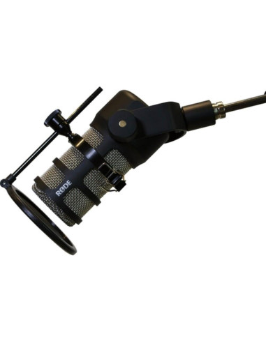 Micrófono Dinámico Rode PodMic para Podcasting + Soporte + Filtro Pop + Cable XLR 6.1m + Paño