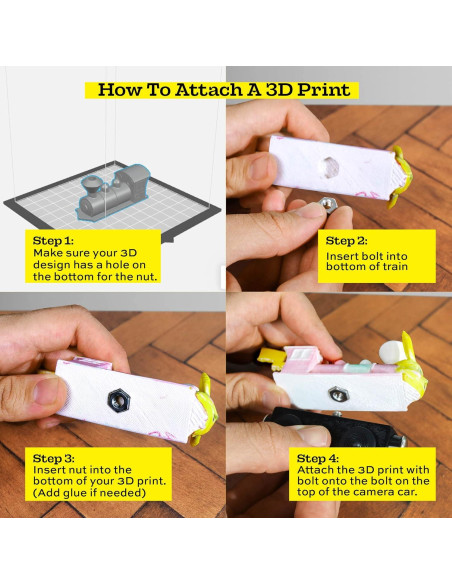 Carro de Cámara Personalizado Twinkle Toys ZTS02T1 - Soporte para GoPro y DJI