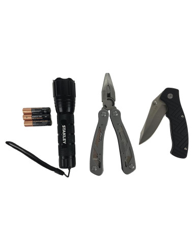 Stanley 12 en 1 Multiuso con Luz LED 150 Lúmenes Negro