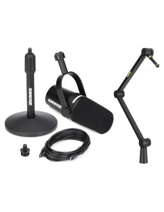Micrófono Híbrido Shure MV7+ con Soporte de Brazo Ajustable