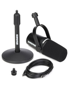 Micrófono Híbrido Shure MV7+ con Soporte de Brazo Ajustable 2
