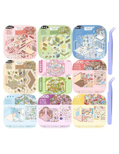 10 Juegos de Pegatinas 3D DIY LIFCIUSO - Escenas Creativas