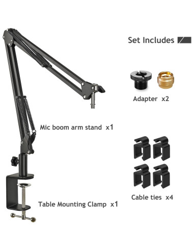 Brazo de Micrófono Ajustable Rigych para Razer Seiren Mini V2 V3