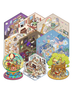 9 Paquetes de Pegatinas 3D Hilikol para Decoración Creativa