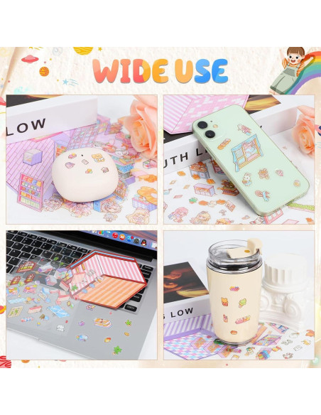 Pegatinas 3D DIY Genérico - Mini Escenas de Caricatura Coloridas