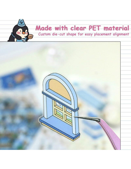 4 Sets Pegatinas 3D DIY MOSOTECH - Escenas de Mini Habitaciones 4 Sets Pegatinas 3D DIY MOSOTECH - Escenas de Mini Habitaciones