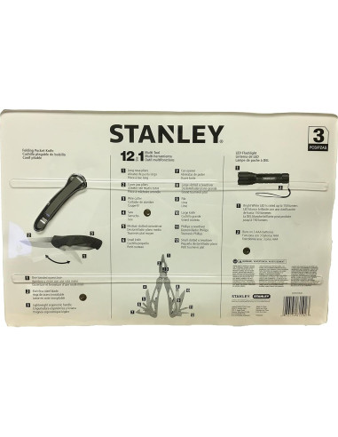Stanley 12 en 1 Multiuso con Luz LED 150 Lúmenes Negro