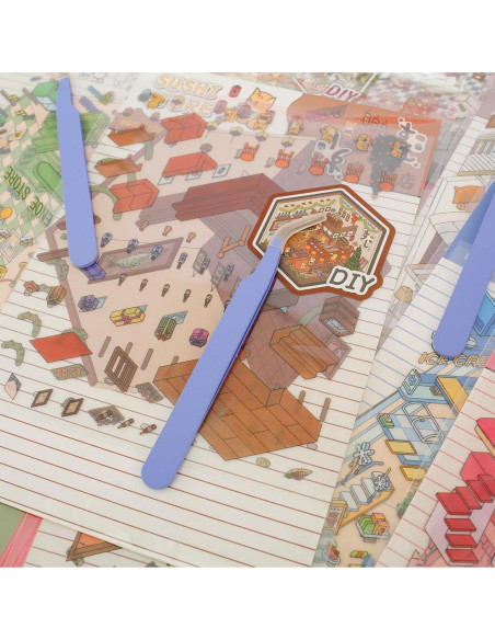 Set de Stickers 3D KOUISYY Miniatura Caricatura 12 Piezas Set de Stickers 3D KOUISYY Miniatura Caricatura 12 Piezas