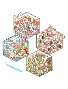 Pegatinas 3D DIY Genérico para Escenas de Casa - 4 Conjuntos