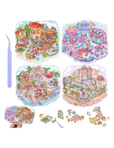 Set de 4 Adhesivos 3D DIY emmoLife - Escenas Creativas