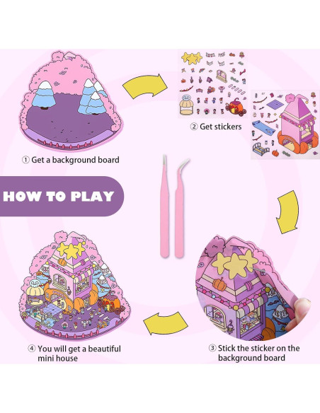 Stickers 3D Inchant 8 Juegos DIY para Decorar Habitaciones