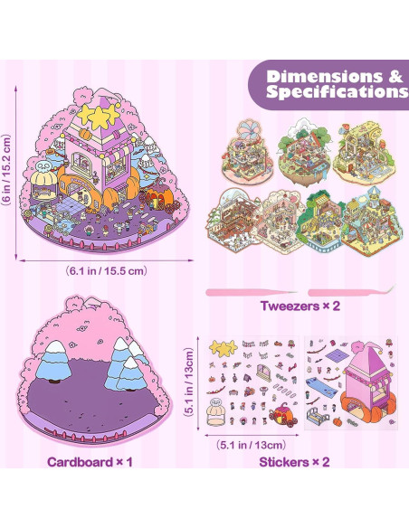 Stickers 3D Inchant 8 Juegos DIY para Decorar Habitaciones