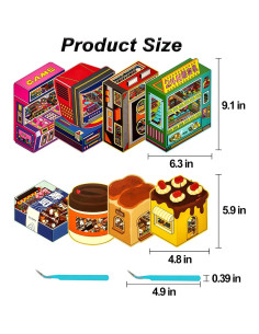 8 Juegos de Pegatinas 3D DIY NatldGs - Reutilizables y Creativas 2