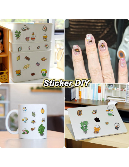 8 Juegos de Pegatinas 3D DIY NatldGs - Reutilizables y Creativas