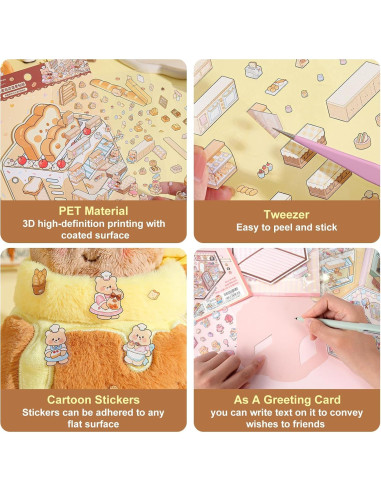 Pegatinas 3D DIY Prosperify - Mini Tiendas de Caricatura