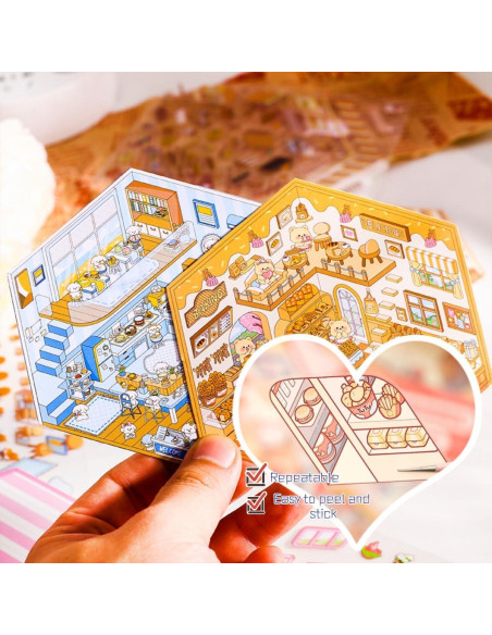 12 Sets de Pegatinas 3D DIY de Casa Affoto - Manualidades Creativas