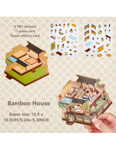 Set de Stickers 3D Casa Genérico - 8 Piezas Creativas