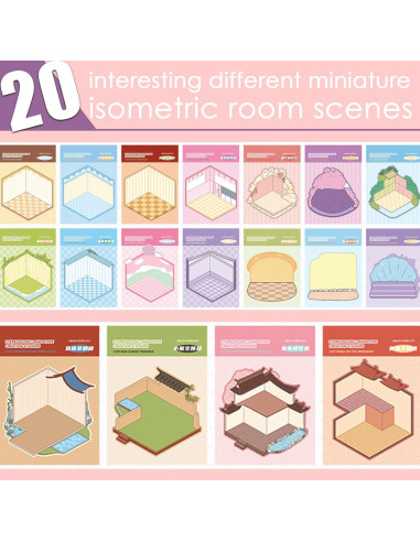 Set de Pegatinas 3D TIYIMIYUXU para Aliviar Estrés - 20 Escenas