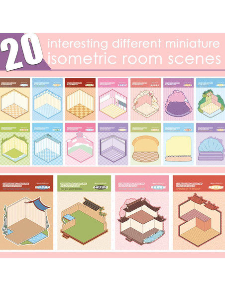 Set de Pegatinas 3D TIYIMIYUXU para Aliviar Estrés - 20 Escenas