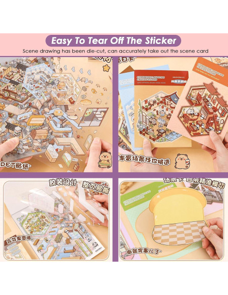 Set de Pegatinas 3D TIYIMIYUXU para Aliviar Estrés - 20 Escenas