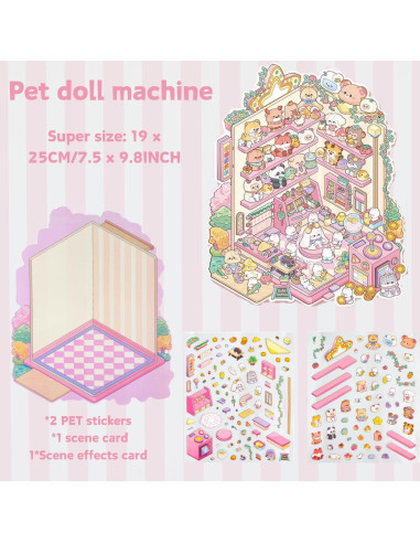 Set de 8 Pegatinas 3D DIY Genérico para Habitaciones 19x22 cm