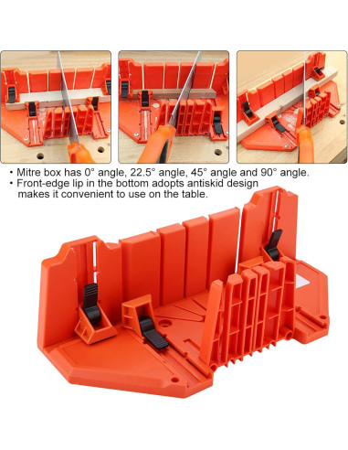 Caja de Inglete Ejoyous de Plástico ABS con Ángulos 0 22.5 45 90