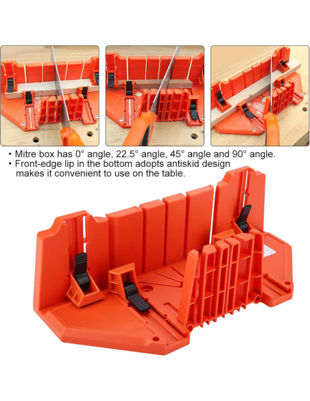Caja de Inglete Ejoyous de Plástico ABS con Ángulos 0 22.5 45 90