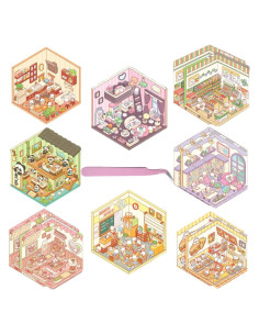 Pegatinas 3D DIY Affoto - 8 Conjuntos para Manualidades