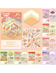 Pegatinas 3D DIY Affoto - 8 Conjuntos para Manualidades 2