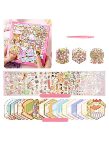 Set de Stickers 3D DIY Casa 20 Conjuntos Affoto