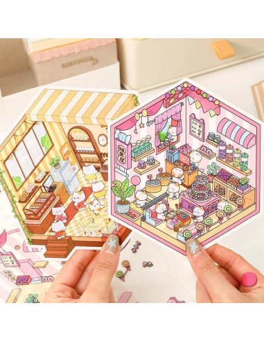 8 Juegos de Pegatinas 3D DIY Affoto para Manualidades