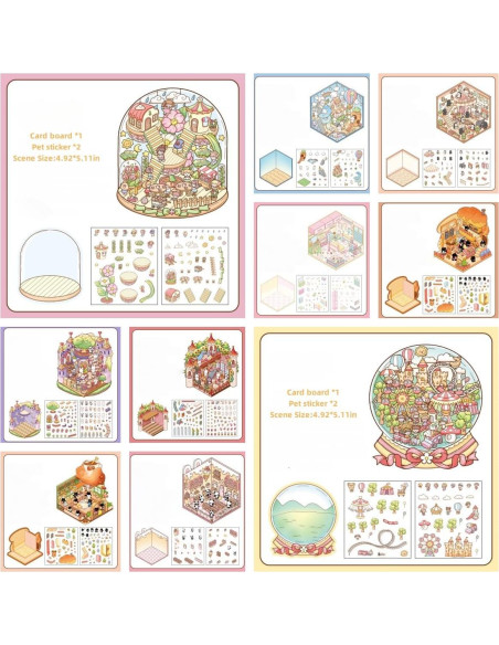 Set de Stickers 3D DIY Casa 20 Conjuntos Affoto