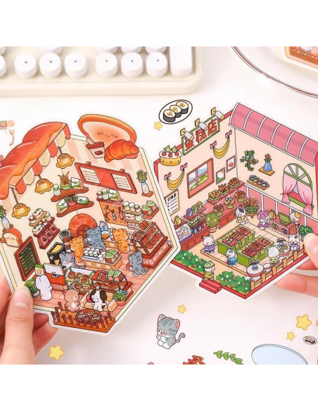 8 Juegos de Pegatinas 3D DIY Affoto para Manualidades