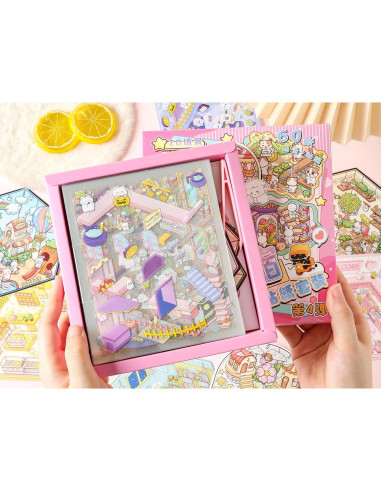 Set de Stickers 3D DIY Casa 20 Conjuntos Affoto